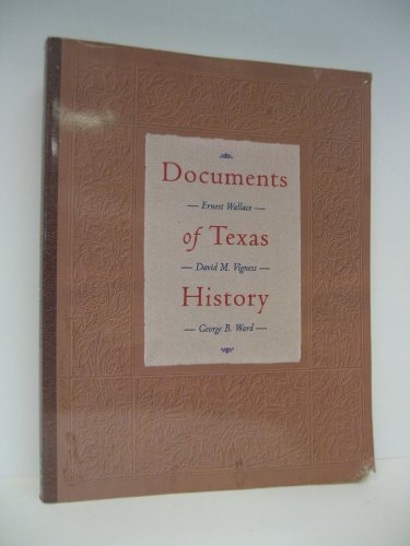 Beispielbild fr Documents of Texas History, 1528-1993 zum Verkauf von Better World Books
