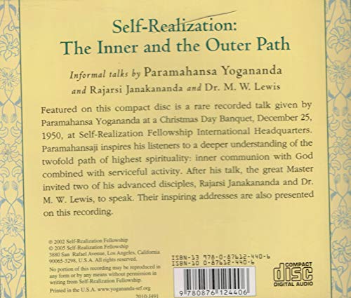 Stock image for Self-realization: The Inner And the Outer Path No. 5 for sale by SecondSale