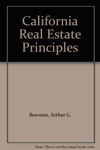 Beispielbild fr California real estate principles zum Verkauf von HPB-Red