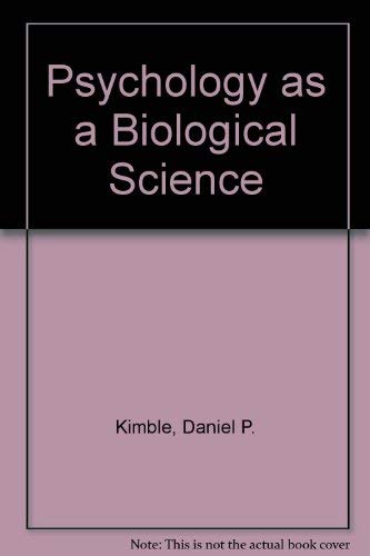 Beispielbild fr Psychology As a Biological Science zum Verkauf von Better World Books