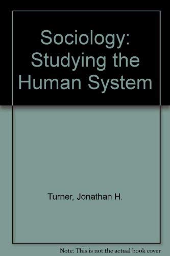 Stock image for Sociology: Studying the human system for sale by HPB-Red