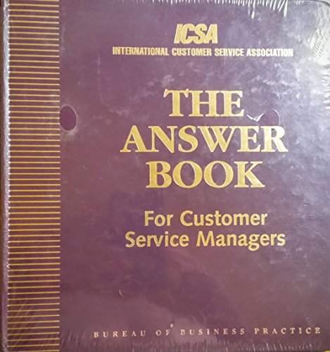 The Answer Book for Customer Service Managers with Floppy Disk