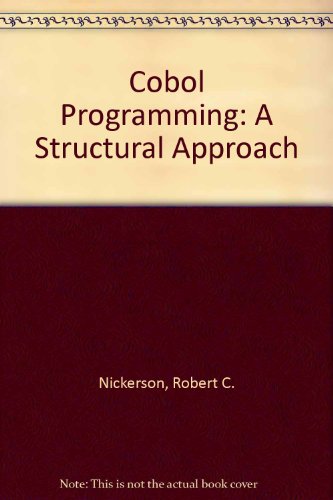 Stock image for Cobol Programming: A Structural Approach for sale by Once Upon A Time Books
