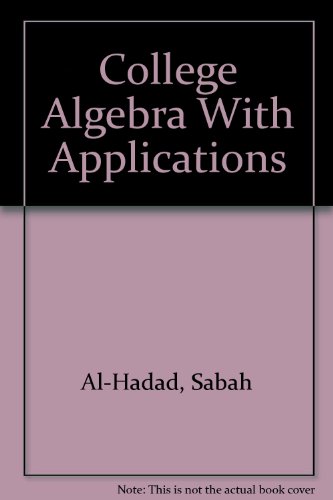 Imagen de archivo de College Algebra With Applications a la venta por BookDepart