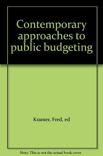 Stock image for Contemporary approaches to public budgeting for sale by Wonder Book