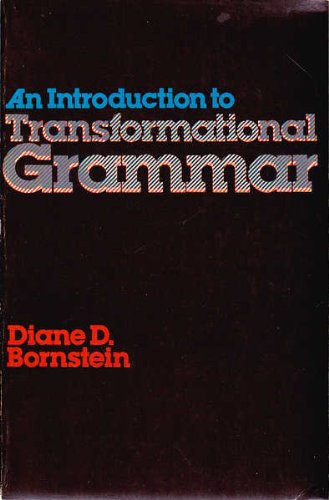 Beispielbild fr An Introduction to Transformational Grammar zum Verkauf von Better World Books
