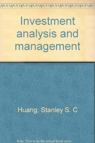 Imagen de archivo de Investment analysis and management a la venta por BookHolders