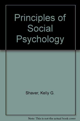 9780876266960: Principles of Social Psychology