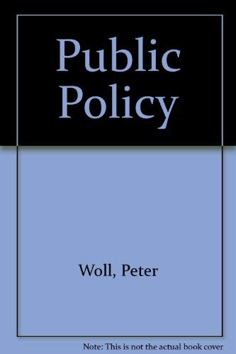 Beispielbild fr Public Policy zum Verkauf von Better World Books