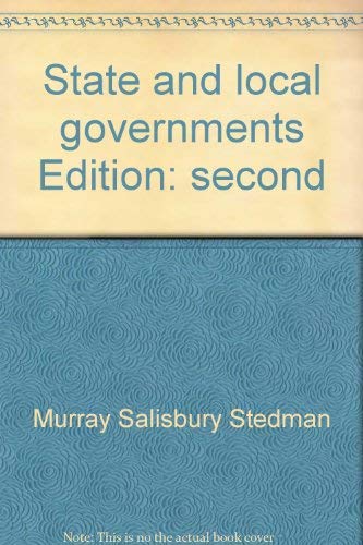 Stock image for State and Local Governments for sale by Better World Books: West