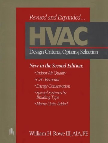 Beispielbild fr Hvac : Design Criteria, Options, Selection zum Verkauf von Better World Books