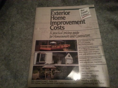 Beispielbild fr Home improvement costs for exterior projects zum Verkauf von Wonder Book