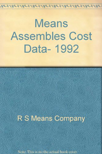Means Assembles Cost Data, 1992 (9780876292341) by R S Means Company