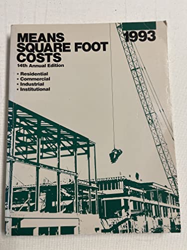 Means Square Foot Costs, 1993 (9780876292952) by R S Means Company