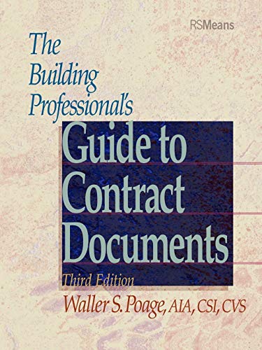 Beispielbild fr The Building Professional's Guide to Contracting Documents zum Verkauf von THE SAINT BOOKSTORE