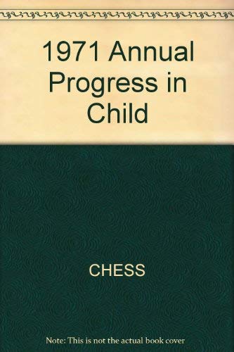 Beispielbild fr 1971 Annual Progress in Child Psychiatry zum Verkauf von Better World Books
