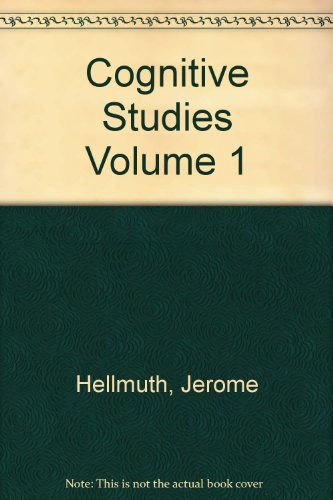 Stock image for Cognitive Studies Volume 1 for sale by HPB-Movies