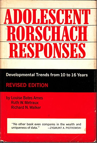 9780876300411: Adolescent Rorschach Responses: Developmental Trends from Ten to Sixteen Years