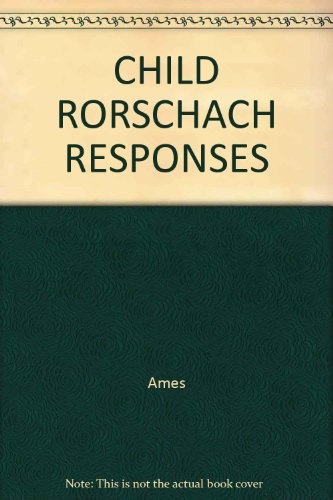 Stock image for Child Rorschach Responses for sale by Better World Books