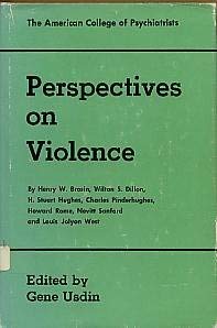 Beispielbild fr PERSPECTIVES ON VIOLENCE zum Verkauf von Neil Shillington: Bookdealer/Booksearch