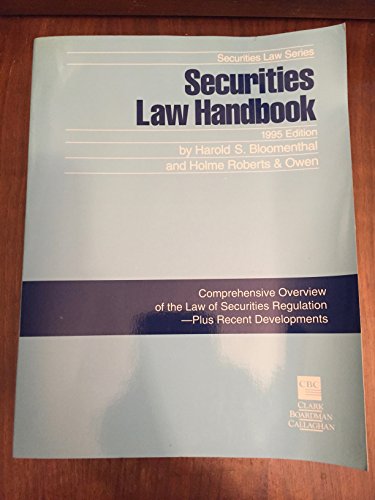 Securities Law Handbook, 1995