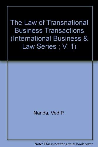 Beispielbild fr The Law of Transnational Business Transactions zum Verkauf von Better World Books