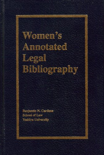 Imagen de archivo de Women's Annotated Legal Bibliography a la venta por Tiber Books