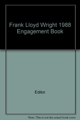 Beispielbild fr Frank Lloyd Wright 1988 Engagement Book zum Verkauf von medimops