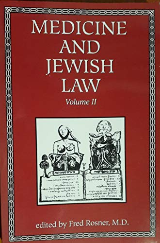 Beispielbild fr Medicine and Jewish Law Volume II. zum Verkauf von Henry Hollander, Bookseller