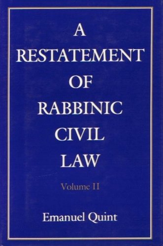 9780876686782: A Restatement of Rabbinic Civil Law: Vol II, Laws of Loans