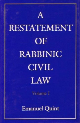 9780876687994: A Restatement of Rabbinic Civil Law: Laws of Judges and Laws of Evidence