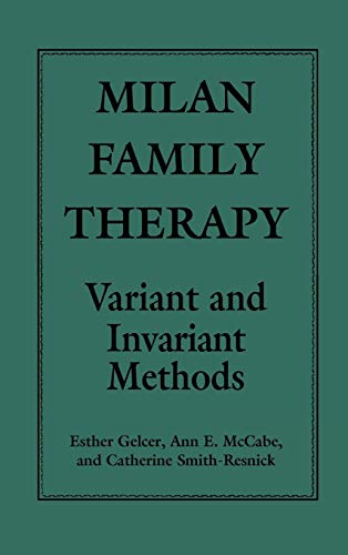 Stock image for Milan Family Therapy: Variant and Invariant Methods for sale by Discover Books