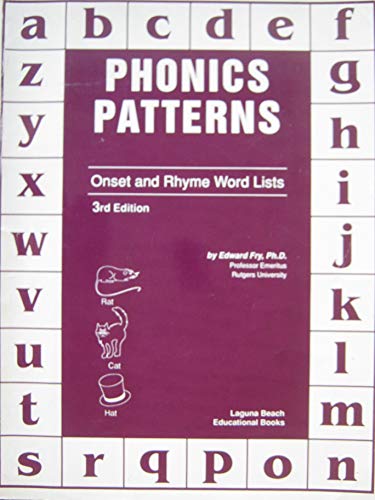 Imagen de archivo de Phonics Patterns : Onse and Rhyme Word Lists a la venta por Better World Books