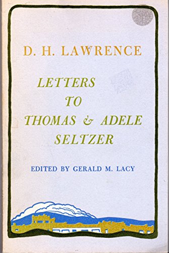 Beispielbild fr Letters to Thomas and Adele Seltzer zum Verkauf von Concordia Books