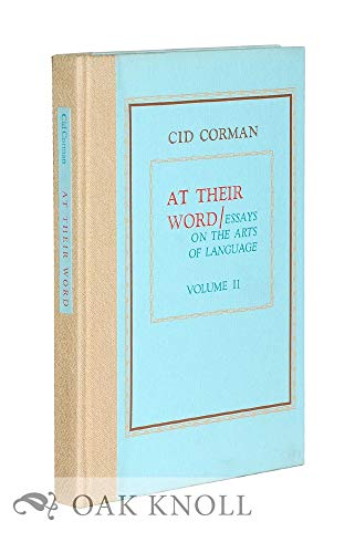 9780876853078: At Their Word: Essays on the Arts of Language