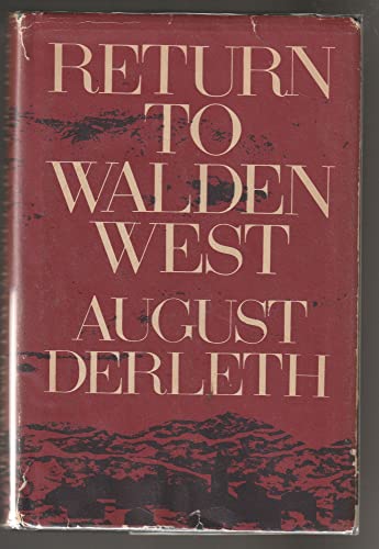 Return to Walden West (9780876860069) by August William Derleth