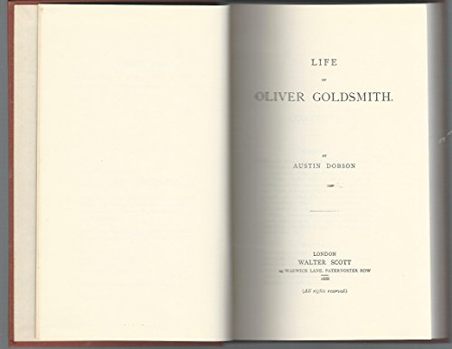 Stock image for Life of Oliver Goldsmith for sale by Green Mountain Books & Prints