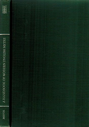 9780876960318: Handbook of Modern English Metre