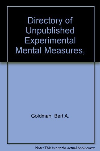 Stock image for Directory of Unpublished Experimental Mental Measures, for sale by HPB-Red
