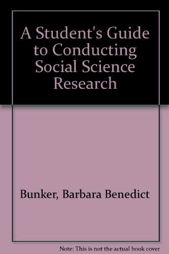 Imagen de archivo de A Student's Guide to Conducting Social Science Research a la venta por Irish Booksellers