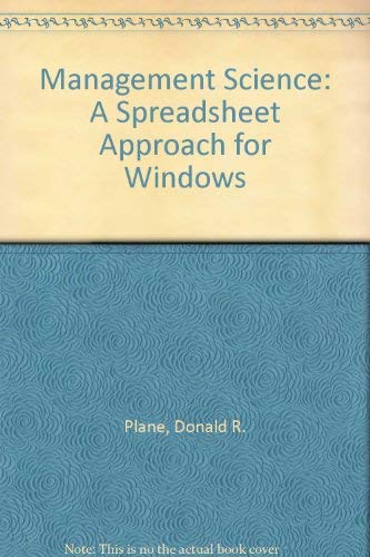 Stock image for Management Science: A Spreadsheet Approach for Windows for sale by BookHolders