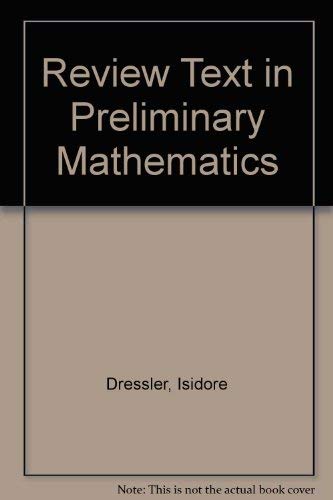 Imagen de archivo de Review Text in Preliminary Mathematics (R28P) a la venta por ThriftBooks-Dallas
