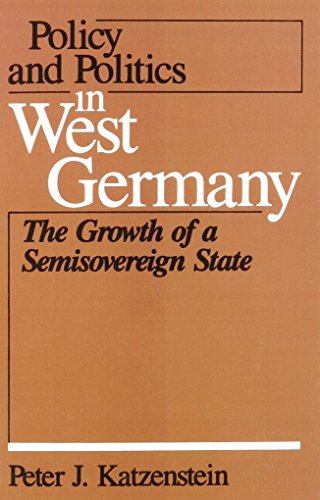 Stock image for Policy and Politics West Germany for sale by Better World Books