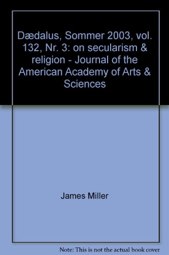 DÃ¦dalus, Sommer 2003, vol. 132, Nr. 3: on secularism & religion - Journal of the American Academy of Arts & Sciences (9780877240402) by Unknown Author