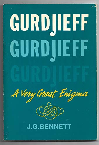 Beispielbild fr Gurdjieff, A Very Great Enigma: Three Lectures zum Verkauf von Vashon Island Books