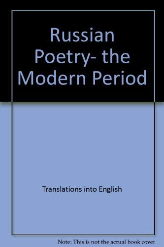 9780877450832: Russian Poetry- the Modern Period