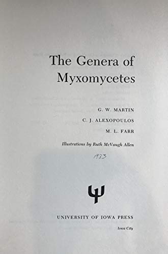 Stock image for The Genera of Myxomycetes (VG++ Cond.) for sale by Rivertown Fine Books