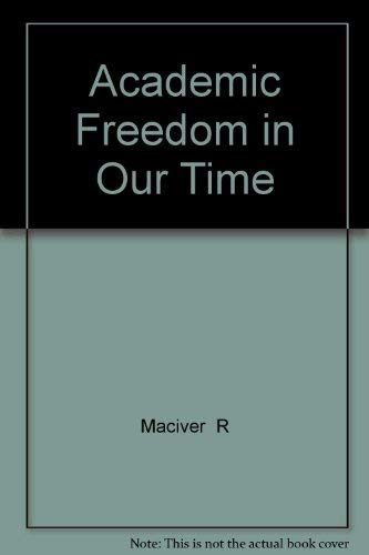 9780877520658: Academic Freedom in Our Time