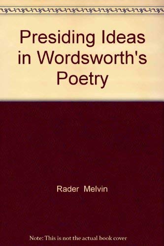 Stock image for Presiding Ideas in Wordsworth's Poetry for sale by Better World Books