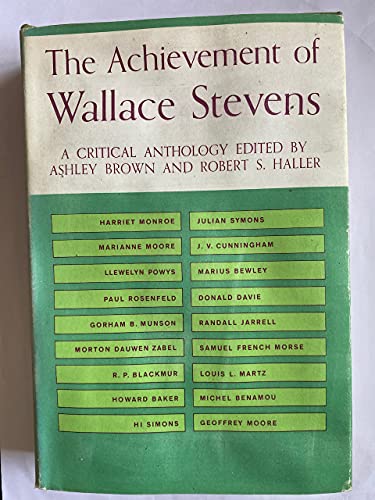 Imagen de archivo de The Achievement of Wallace Stevens a la venta por Ergodebooks